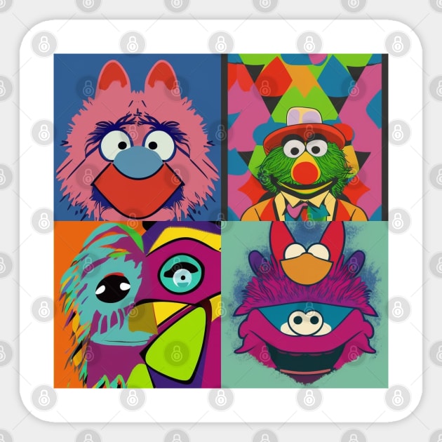 Muppetite Abstract Sticker by DM